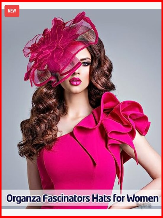 6-Piece Fascinator Hat Set for Women, Derby Cocktail Tea Party Organza
